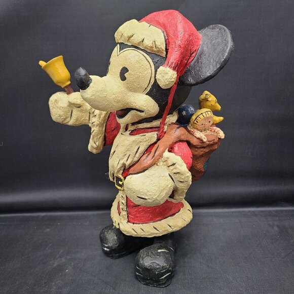 Disney Poliwoggs 9" Santa Mickey Vintage Holiday Sculpture Figurine - Picture 2 of 7